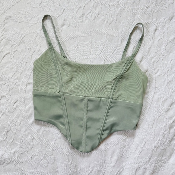 Glassons Satin Mesh Corset Tank - Picture 3 of 5